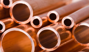 Copper pipes of different diameter